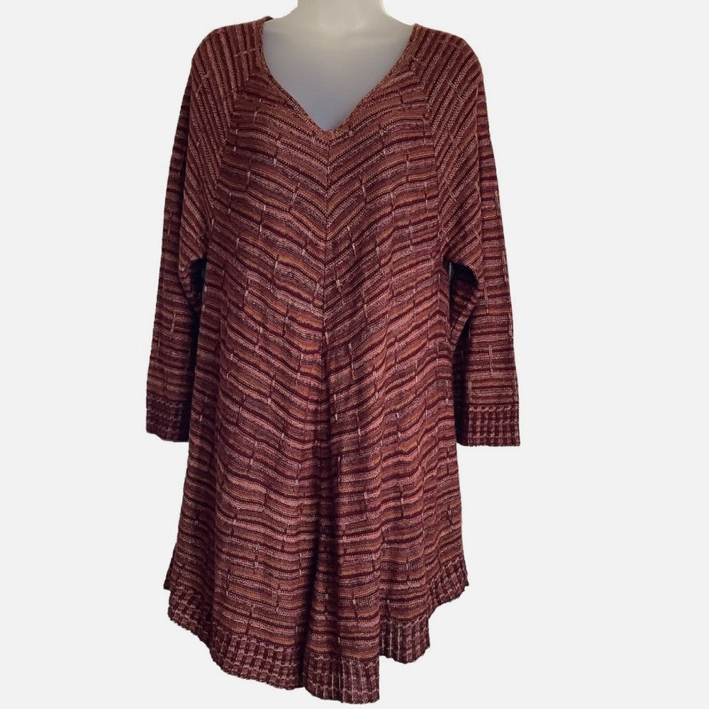 Avenue Tunic Women 18/20 Stretchy
Knit Flowy V-Neck 3/4 Casual
Lagenlook Boho